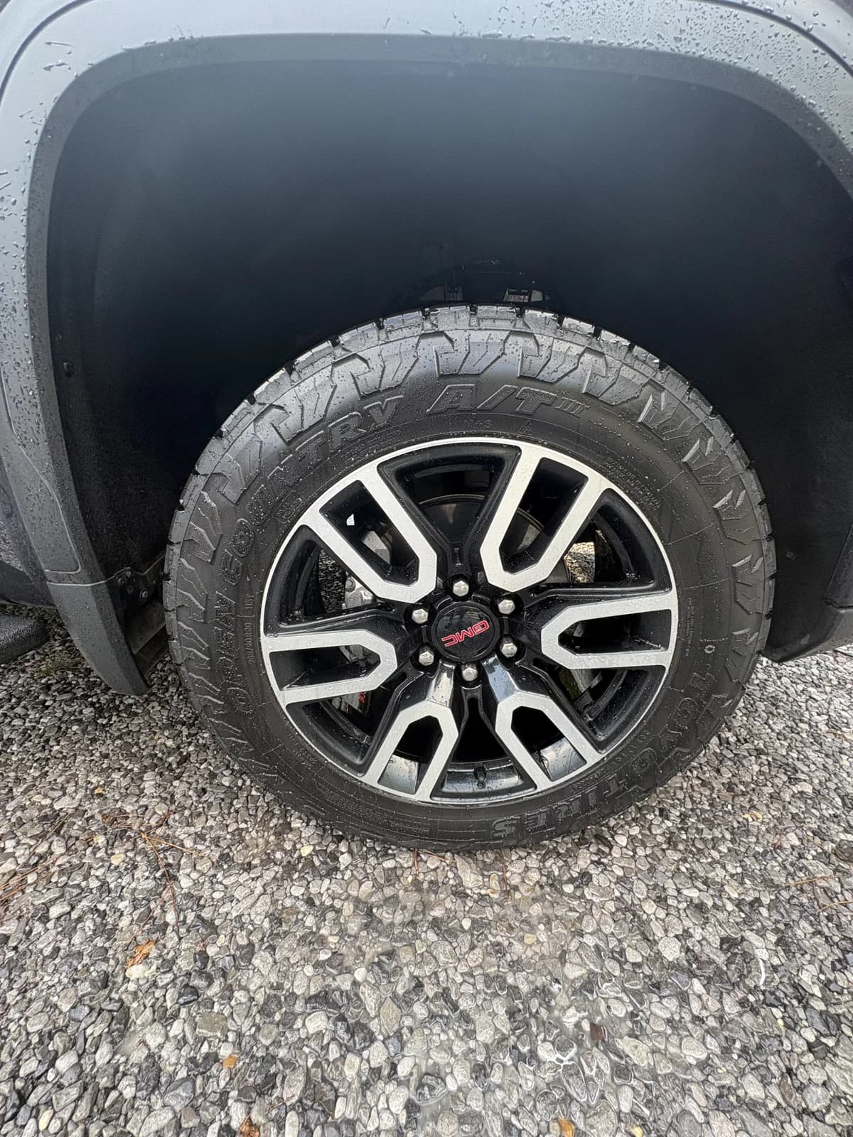 Clean GMC wheel and wheel well